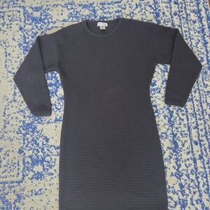 Express Charcoal Ribbed Mini Dress